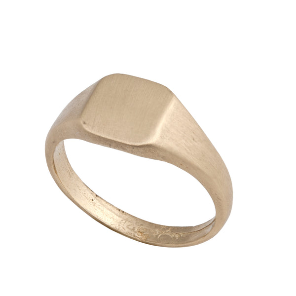 14K gold Seal ring - Goldy jewelry store