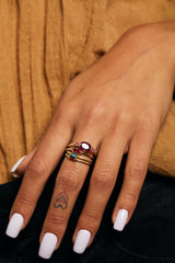 14k gold ring with ruby