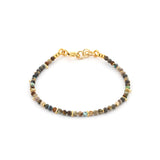 African turquoise&goldfield single bracelet