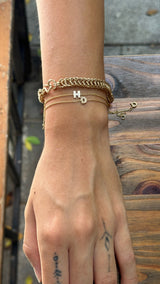 14K gold bracelet with a letter