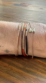 14K gold bracelet With a letter and XS diamond