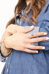 14K gold heart of ruby ring