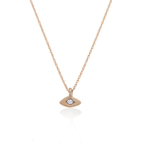 Gold plated/silver eye necklace