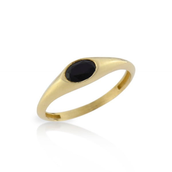 14K gold Oval ring with stone