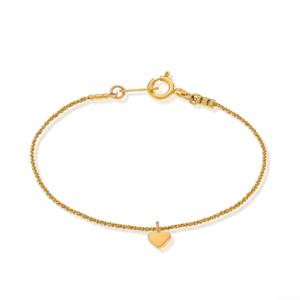 Heart bracelet gold plated