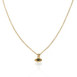 14k eye necklace with black diamond