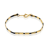 gold plated bracelet with wax thread