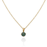 14K GOLD necklace with stone