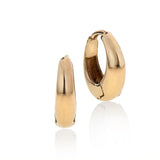 9k GOLD closed small hoop earrings