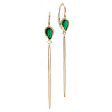 14k Gold pendant earring with chains