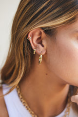 14K gold Fat Hoops-M