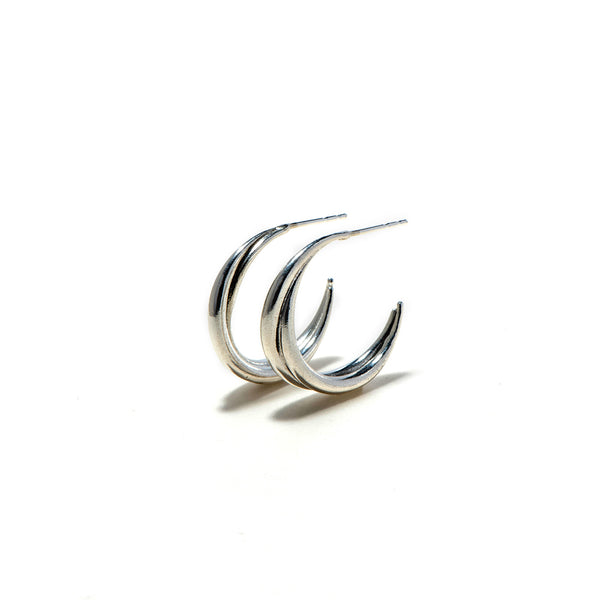 Lon silver earrings-M - Goldy jewelry store