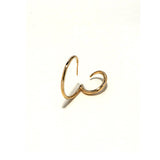 Cycle earring gold plated - Goldy jewelry store