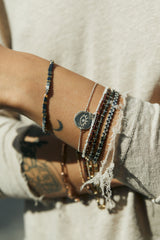 2 lines triangle bracelet silver