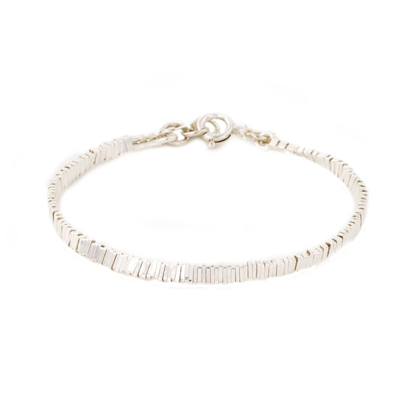 Silver stripes bracelet - Goldy jewelry store