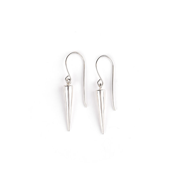 Silver hanging cone earrings - Goldy jewelry store