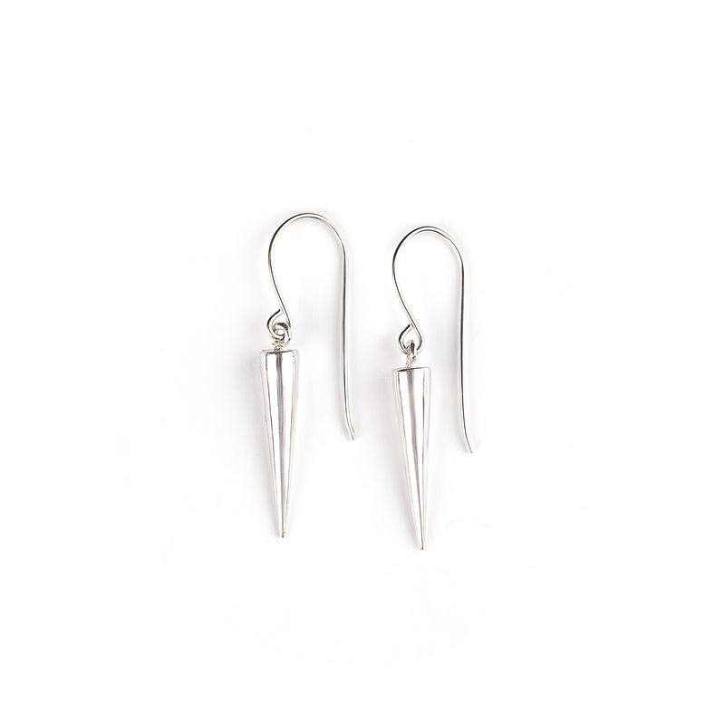 Silver hanging cone earrings - Goldy jewelry store