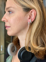 Drop silver earring