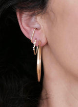 14K gold U earring