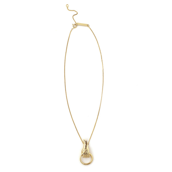 Solid hand gold plated necklace - Goldy jewelry store