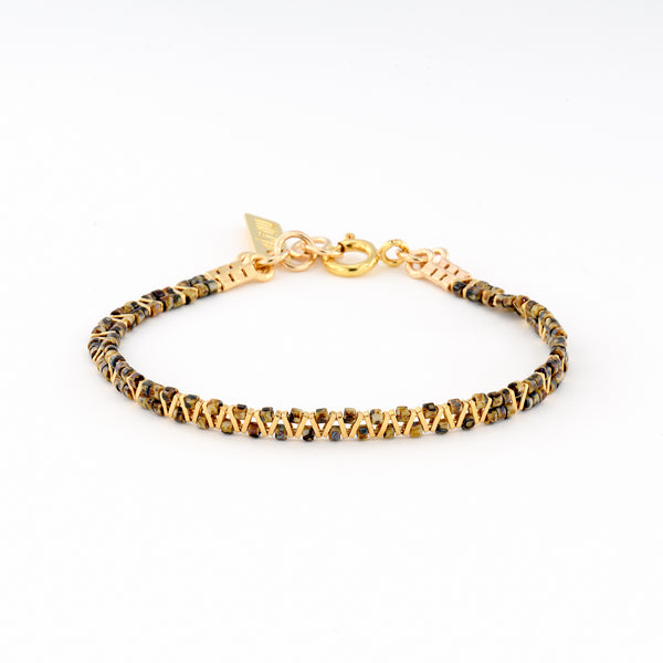 2 lines triangle bracelet goldfield