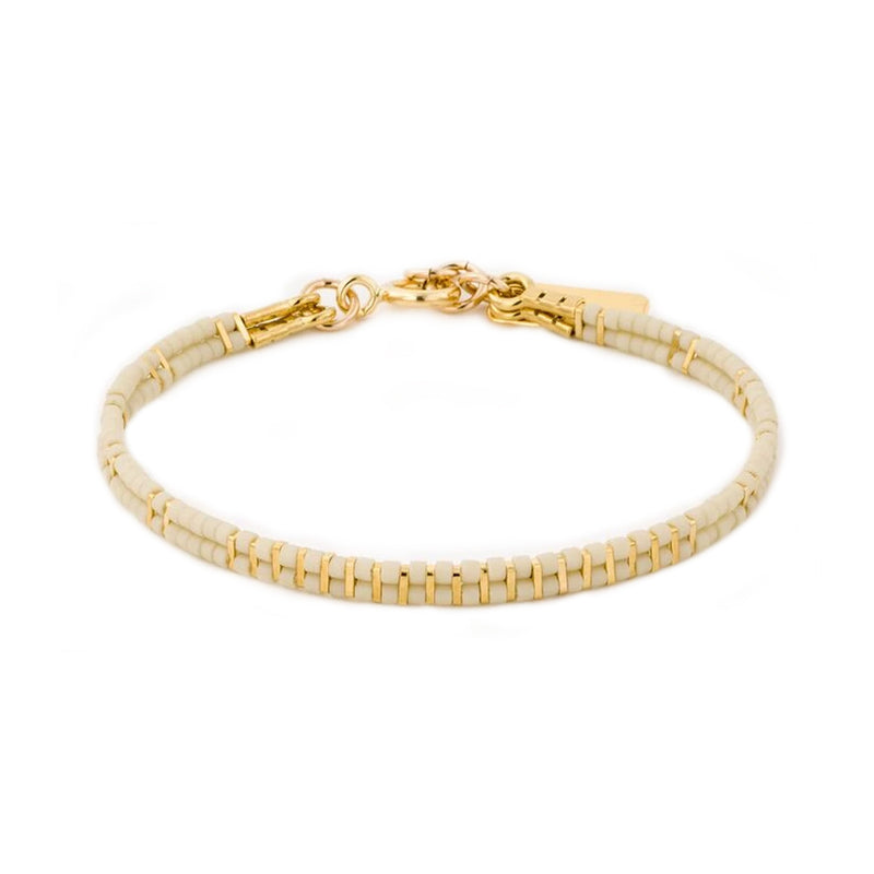 2 lines stripes bracelet gold plated - Goldy jewelry store