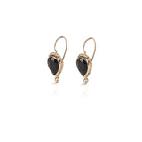 14k GOLD earring drop hanging with stone - Goldy jewelry store