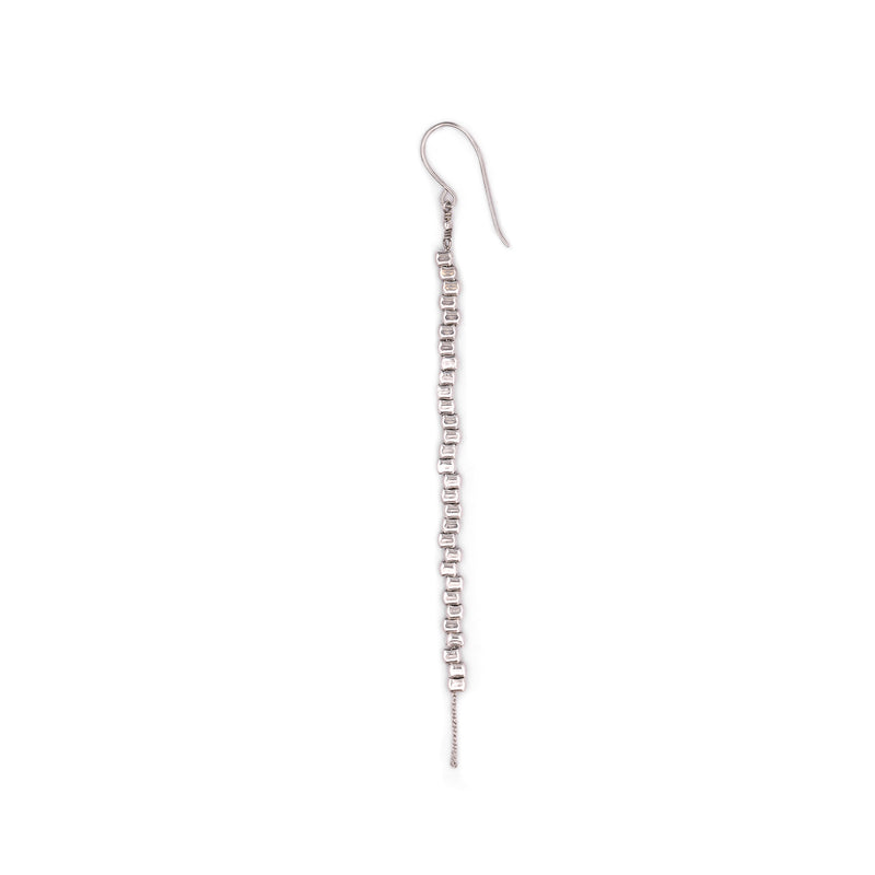 Silver long hanging earrings - Goldy jewelry store