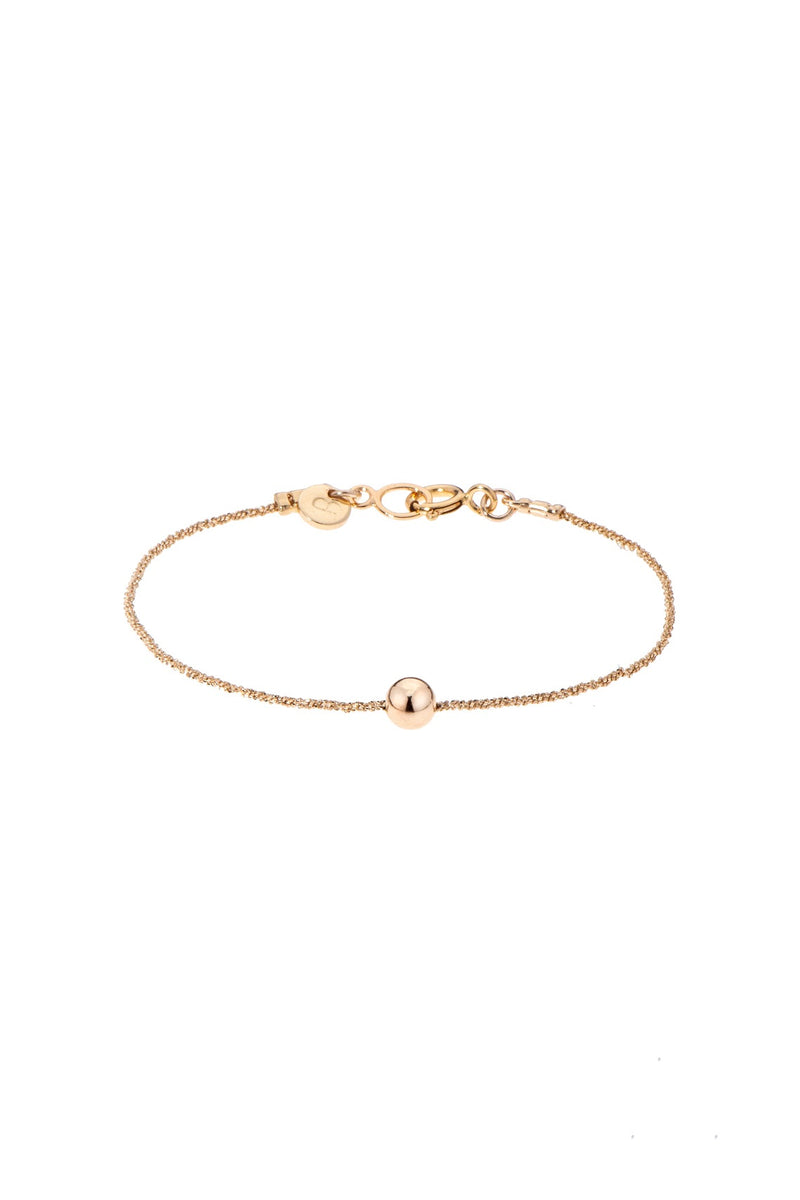 Gold plated rope ball bracelet