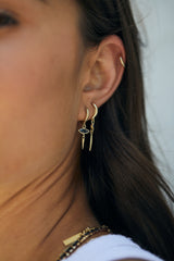14k GOLD hoop eye earrings