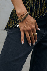 Gold plated stones bracelet