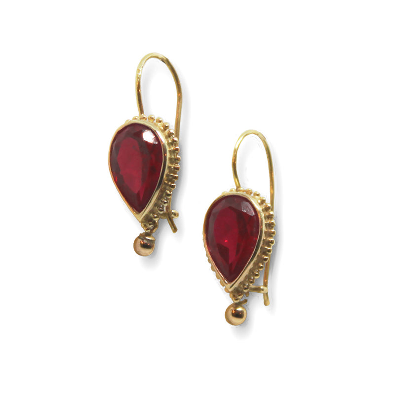 14k Gold Ruby Earring - Goldy jewelry store