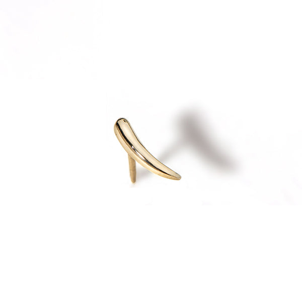 14K gold tip tails earring