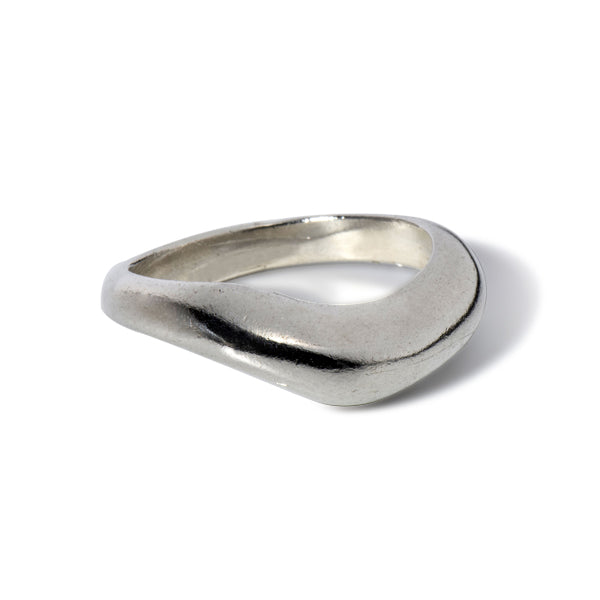 Coil thin silver ring