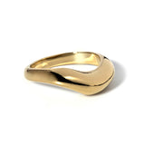 Coil thin gold plated ring
