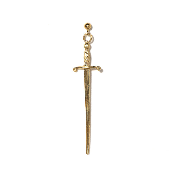 Sword gold plated earring
