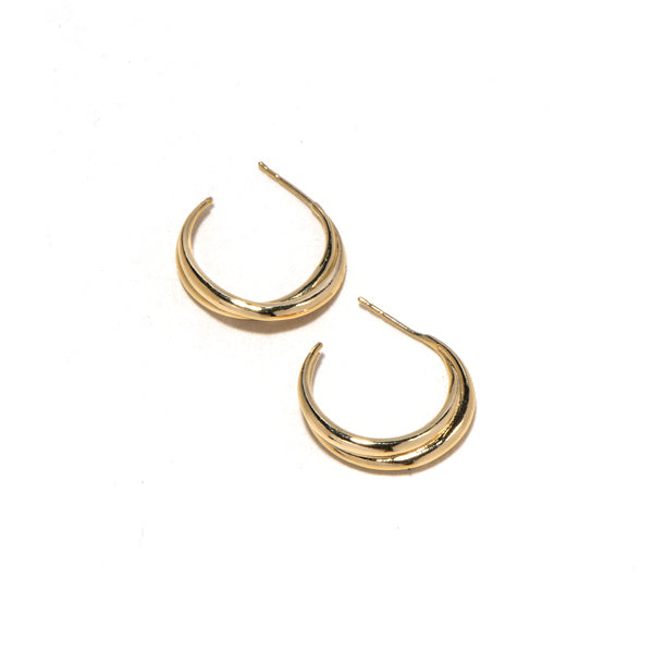 Mini lon gold plated earrings