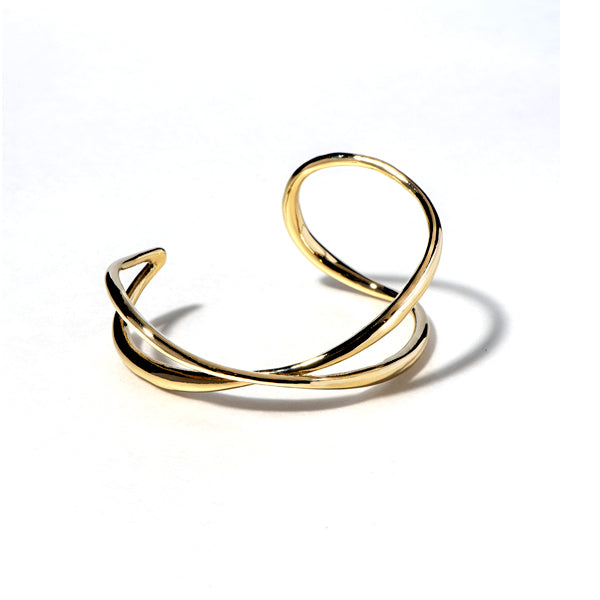 Infinity cuff bracelet gold plated
