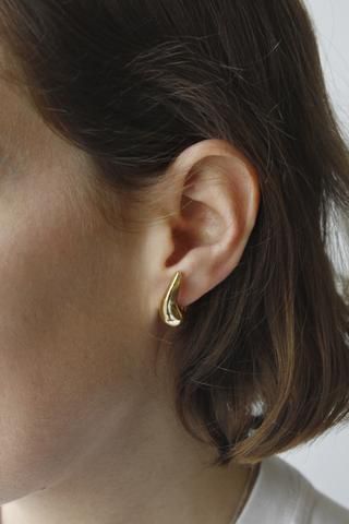 Drop gold plated earring