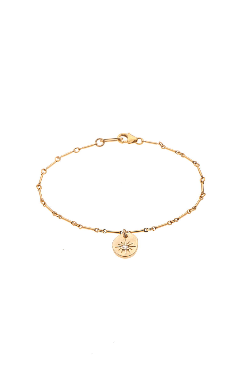 gold plated bracelet with coin - Goldy jewelry store