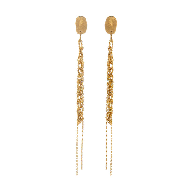 Crochet earrings gold plated