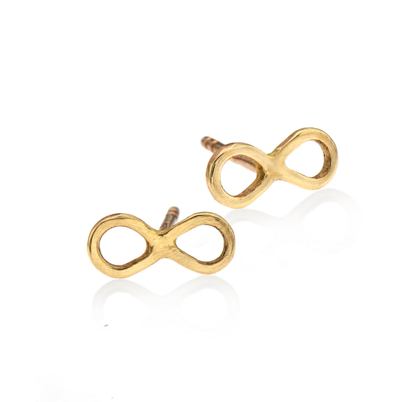 EF 14k gold infinity earrings - Goldy jewelry store