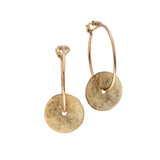 14K GOLD plate hoop earring - Goldy jewelry store