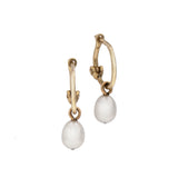 14k gold hanging pearl-small - Goldy jewelry store