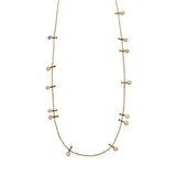 14K Short necklace with gold elements - Goldy jewelry store