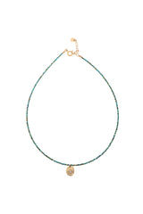 Turquoise Beads necklace with coin
