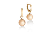 14K gold Hoops with a golden ball