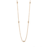 14K Short necklace with spacing diamonds