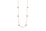 14k gold short necklace with falling black diamonds