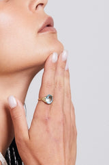 14K gold vintage ring with stone